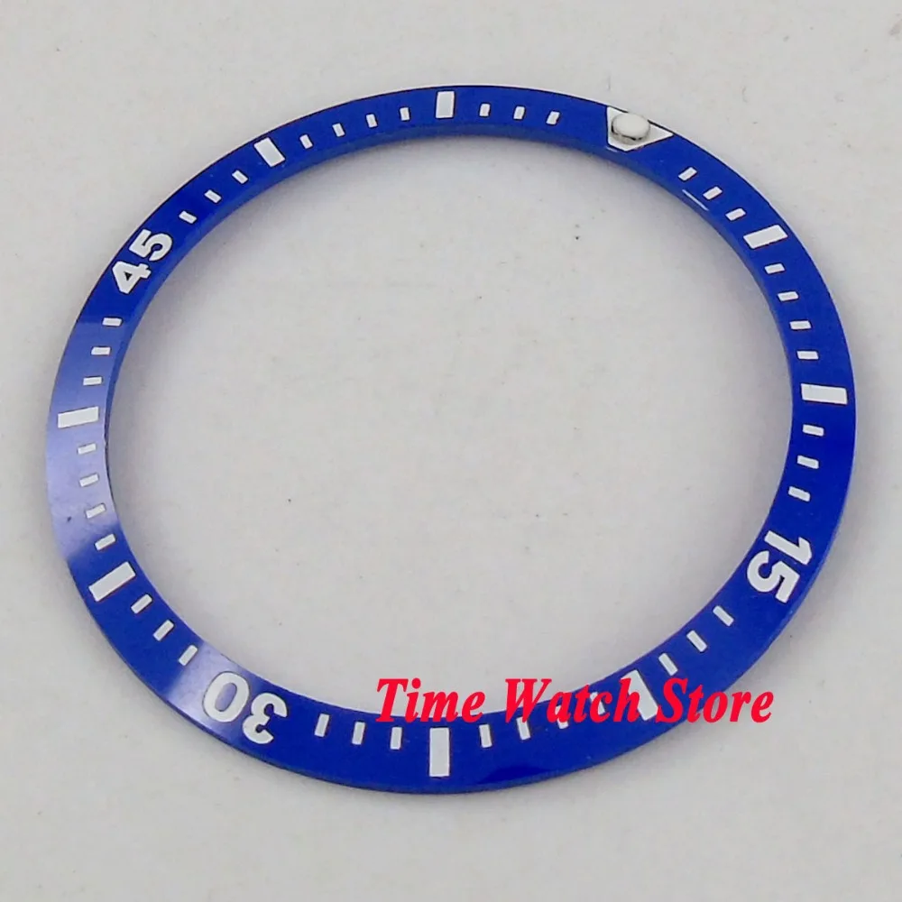 Новая высококачественная Однотонная синяя керамическая рамка 41 мм с вставкой