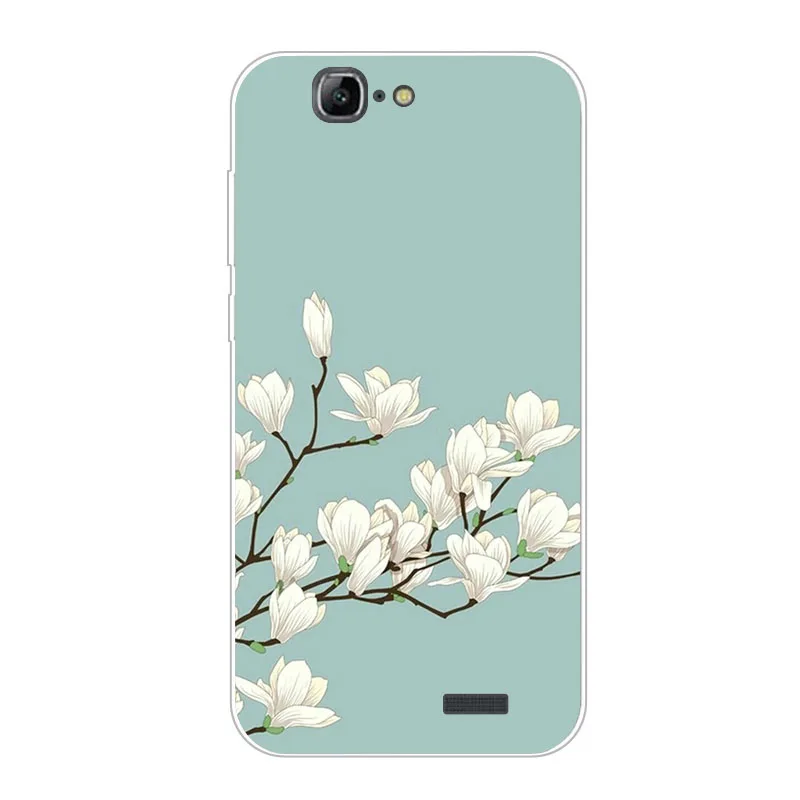 Чехол для Huawei Ascend G7 C199 силиконовый чехол из мягкого ТПУ с рисунком цветов