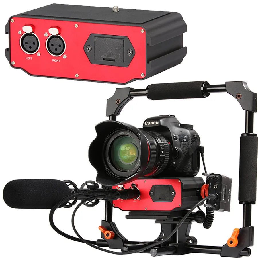 Saramonic SR-AX107 XLR микрофон аудио адаптер смесителя предусилители фантомное питание для DSLR Canon Nikon sony видеокамеры