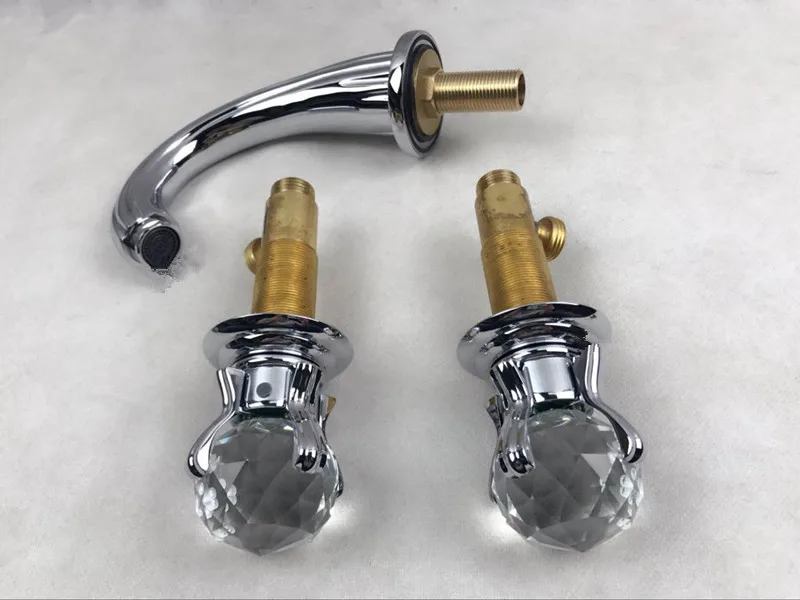 Бесплатная доставка хромированная отделка смеситель для раковины в ванной