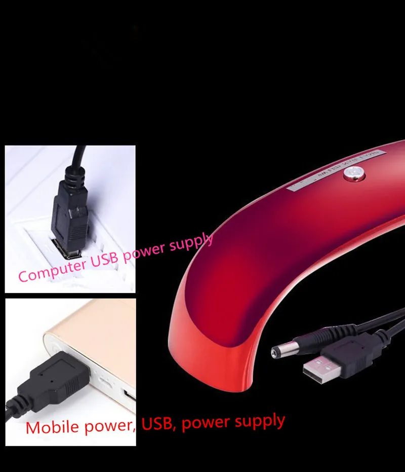 УФ-лампа 9 Вт профессиональная Радужная светодиодная для ногтей с USB-зарядкой