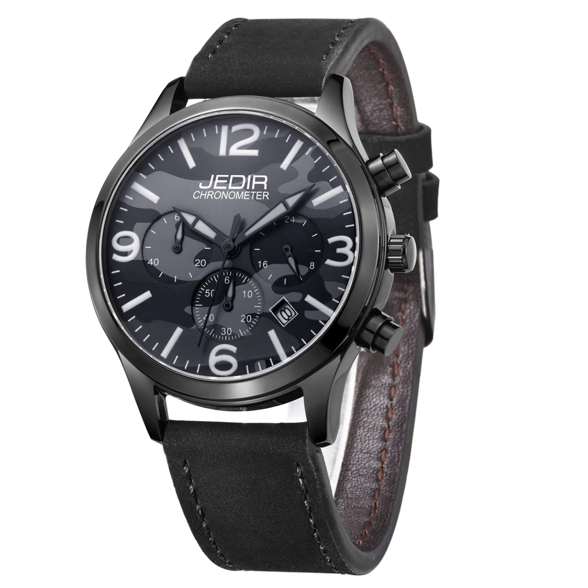 Мужские спортивные наручные часы JEDIR с хронографом и датой водонепроницаемые