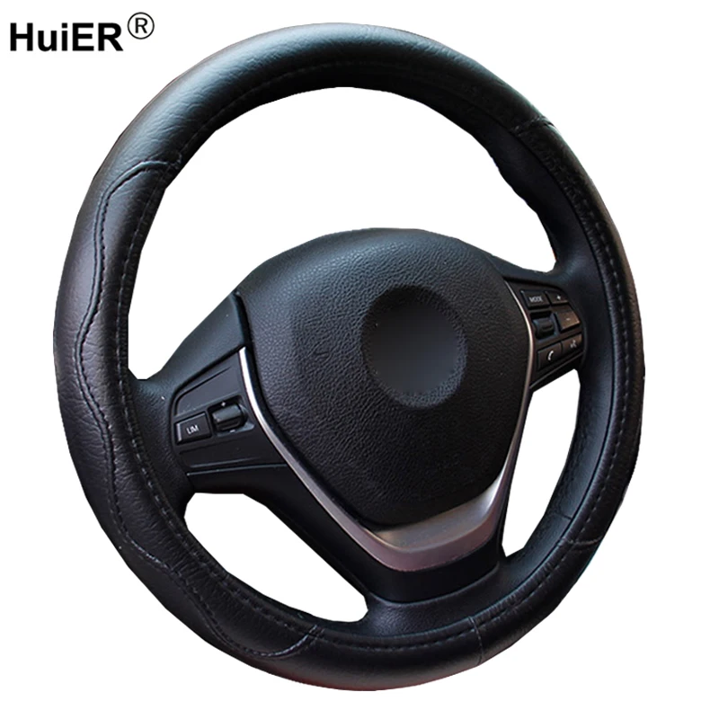 HuiER чехол рулевого колеса автомобиля Volant искусственная кожа Нескользящая