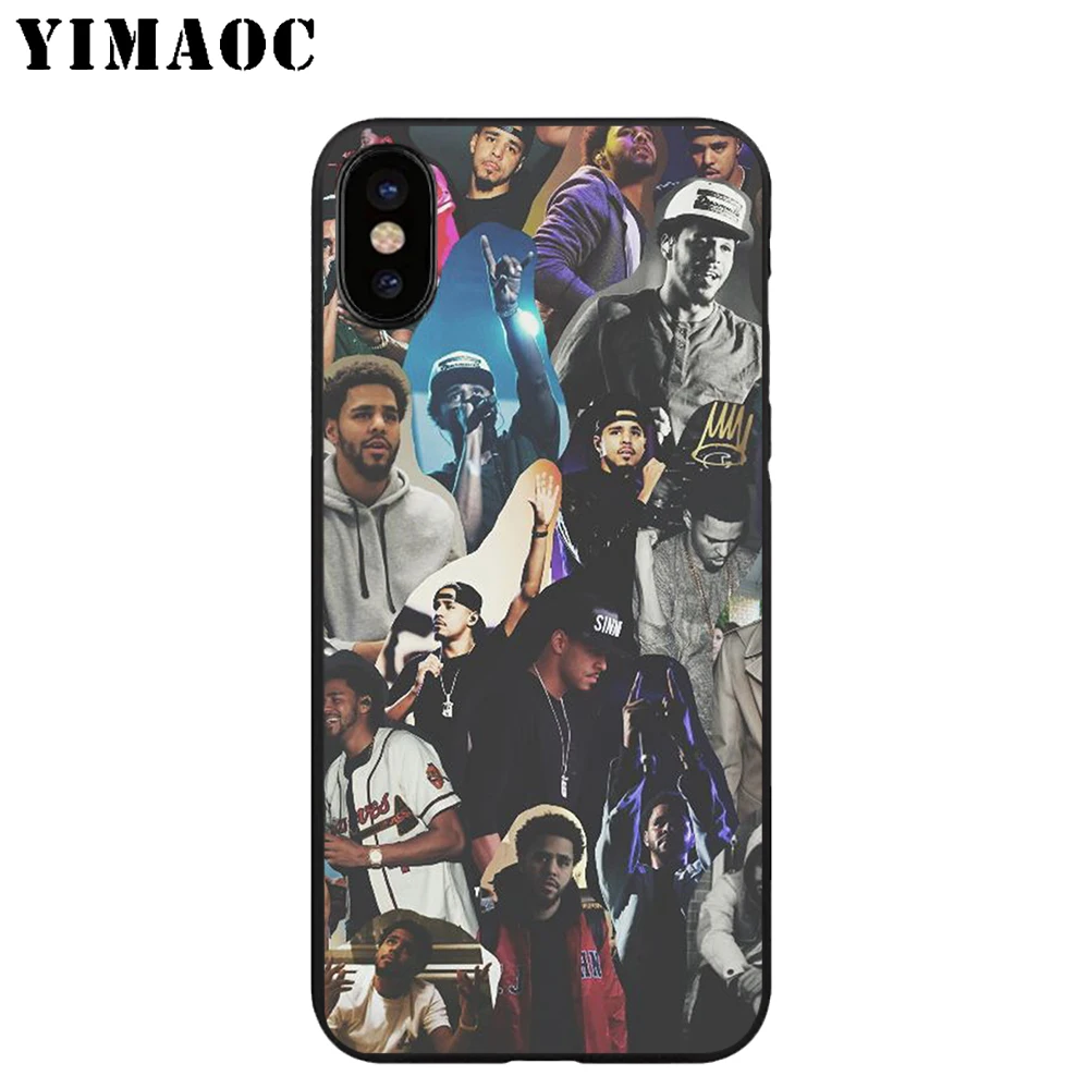 YIMAOC J Cole Мягкий ТПУ Черный силиконовый чехол для iPhone X или 10 8 7 6 6S Plus 5 5S SE Xr Xs Max |