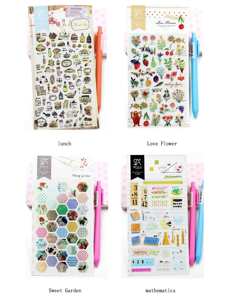 Dokibook планировщик наклейка Дневник Блокнот DIY Наклейка ПВХ обед ПВХ блокнот наклейка
