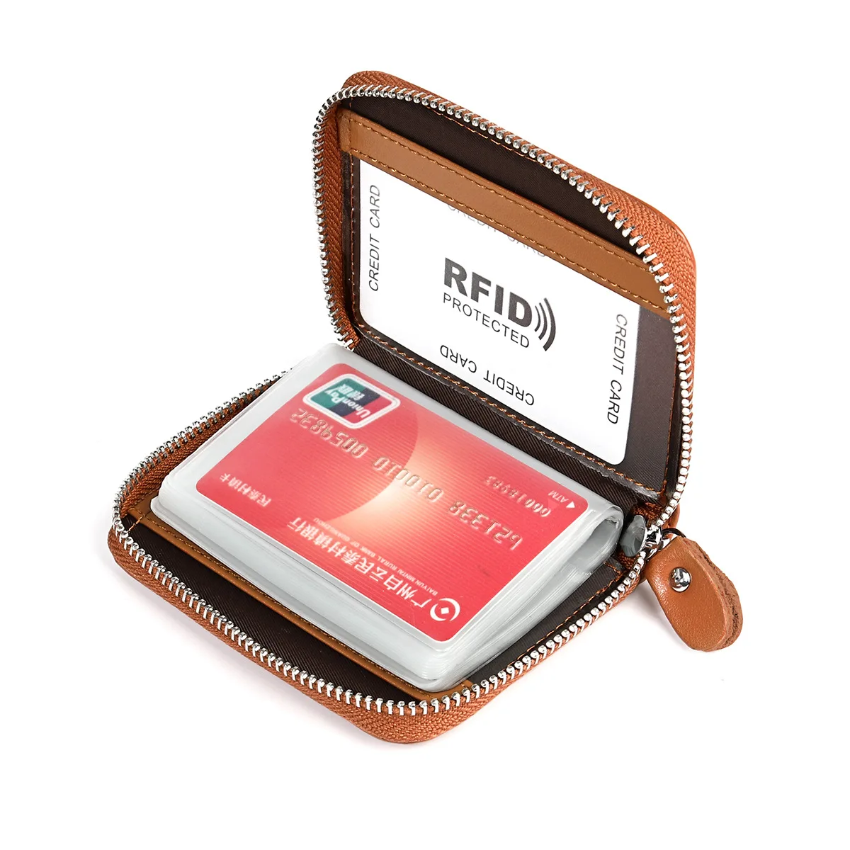 Women Business Card Holder Cow Leather Card Wallet Prevent RFID Female Credit Card Holder New Arrival Porte Carte Tarjetero Muje