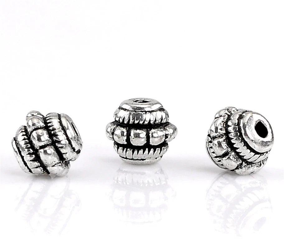 Бусины разделители DoreenBeads серебристого цвета 7x7 мм 100 шт. (B22373) yiwu|jewelry disply|jewelry chain by