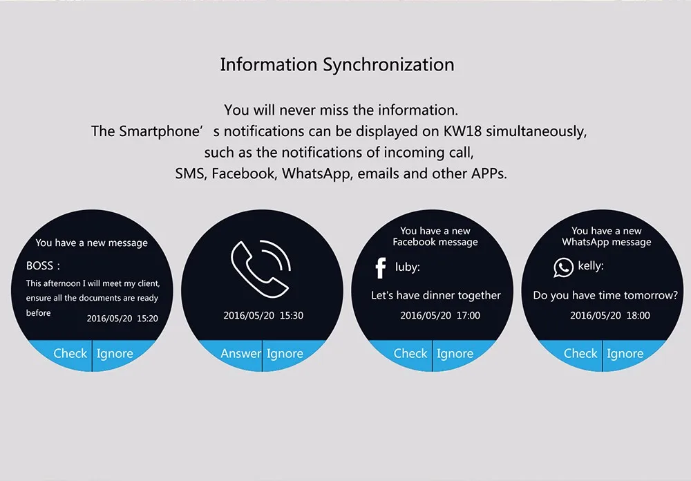 KW18 Bluetooth Смарт часы полный экран Поддержка SIM TF карты Smartwatch телефон сердечного ритма для apple gear s2 huawei xiaomi