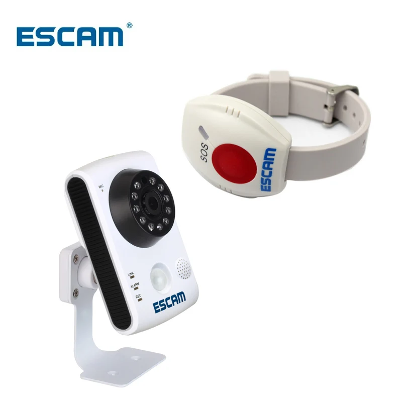Escam Хранитель QF502 Мини HD 720 P WI FI 1MP Ик Крытый Купол Ip камера для AS004 433 мГц Дома Alalrm