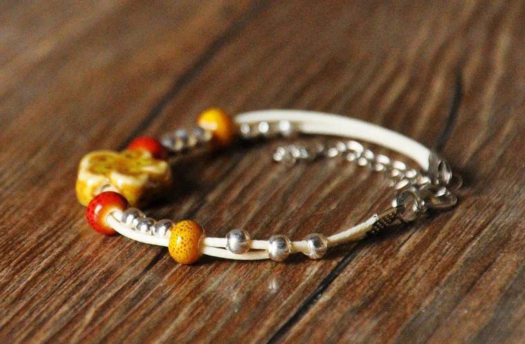 Модный китайский керамический браслет SEA MEW фарфоровые браслеты с бусинами для