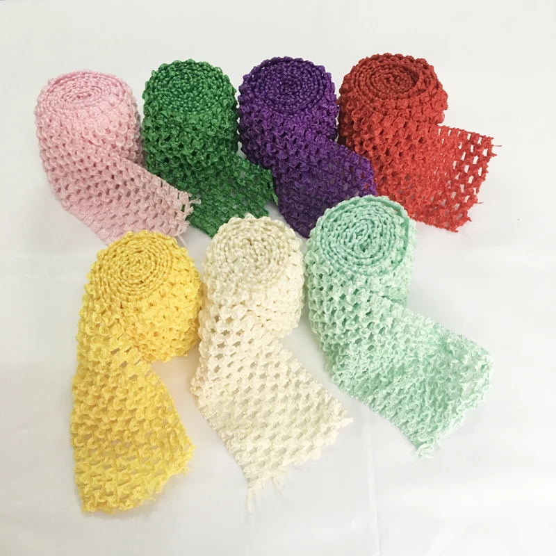 aliexpress.com - 2.75″ Crochet Headband Trim Band Rolls by Metre DIY Tutu Tulle Skirt Waistband Birthday Christmas Party Decoration