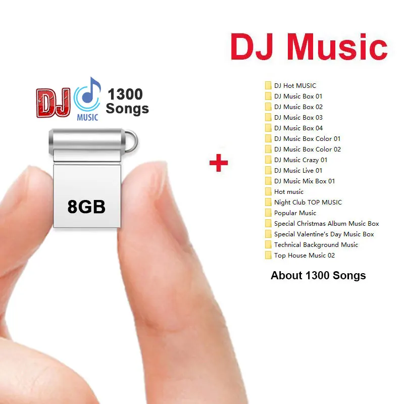 Рекламная 8GB Флешка DJ MUSIC 1300 Sonys для подарка USB флеш-накопитель более 10 шт пользовательская карта памяти с логотипом Cle USB2.0