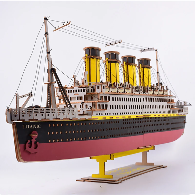 Титаник деревянный корабль 3D модель DIY игрушки детские развивающие игрушки maquette bateau bois giocattoli maket игрушки для взрослых