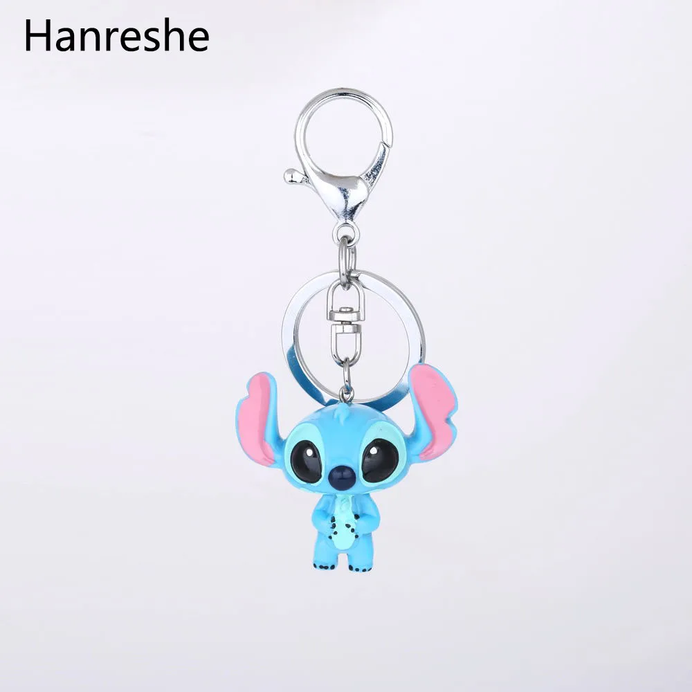 Lilo and Stitch милый брелок, ювелирные изделия, металл, голубой Шарм, подвеска, мультфильм, нержавеющая сталь, брелок, мода, косплей, подарки для мальчика