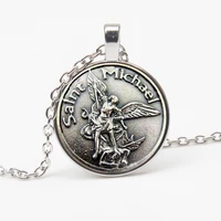 2019 fashion necklace archangel st michael protects my st shield charm russian orthodox pendant holy men women gift souvenirs