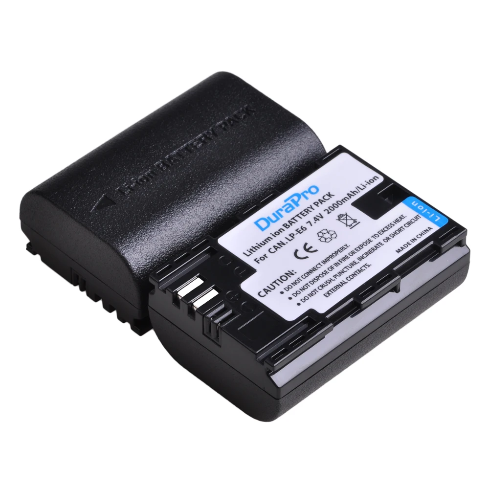 2 шт. 2000 мАч LP-E6 LP-E6N LP E6 перезаряжаемая батарея+ ЖК USB двойное зарядное устройство для камеры Canon EOS 5D Mark II III 7D 60D 6D