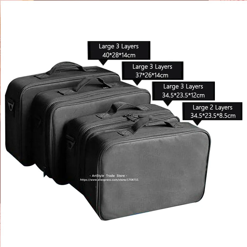 Профессиональный Чехол для макияжа вместительный органайзер ручного сумка