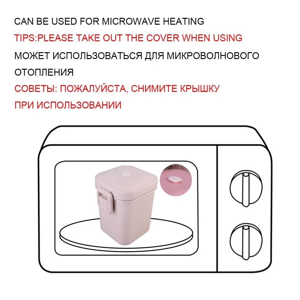 Новая запечатанная противотечная ланч-бокс на 600 мл для еды и супа, контейнер для детского ланчбокса, экологически чистая приготовленная еда Бенто, пригодная для использования в микроволновой печи.