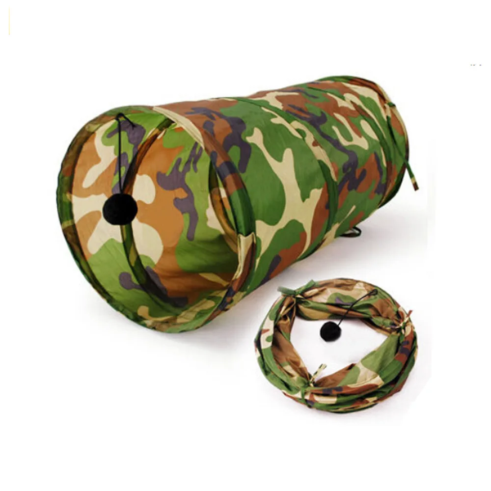 Камуфляжный туннель для кошек крутящийся котенок игрушка с мячом забавная