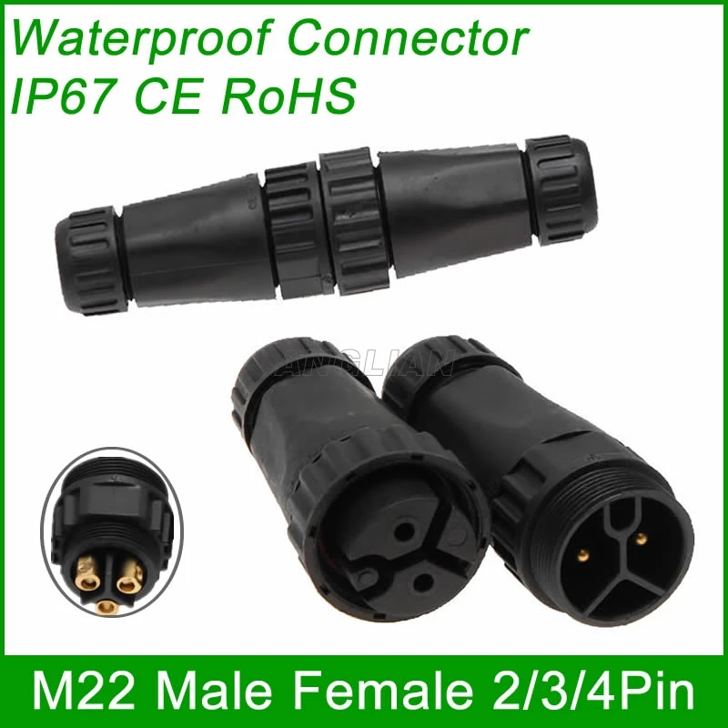 5 шт. водонепроницаемый 4 контактный разъем для светодиодной подсветки 25 А|connector for