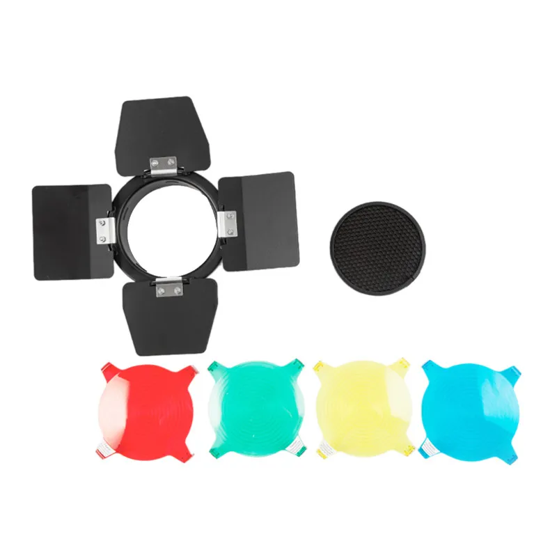 Godox BD 03 Barn Door Kit для photo С Honeycomb Grib и 4 цветными фильтрами фотостудии Flash|flash filter|filter