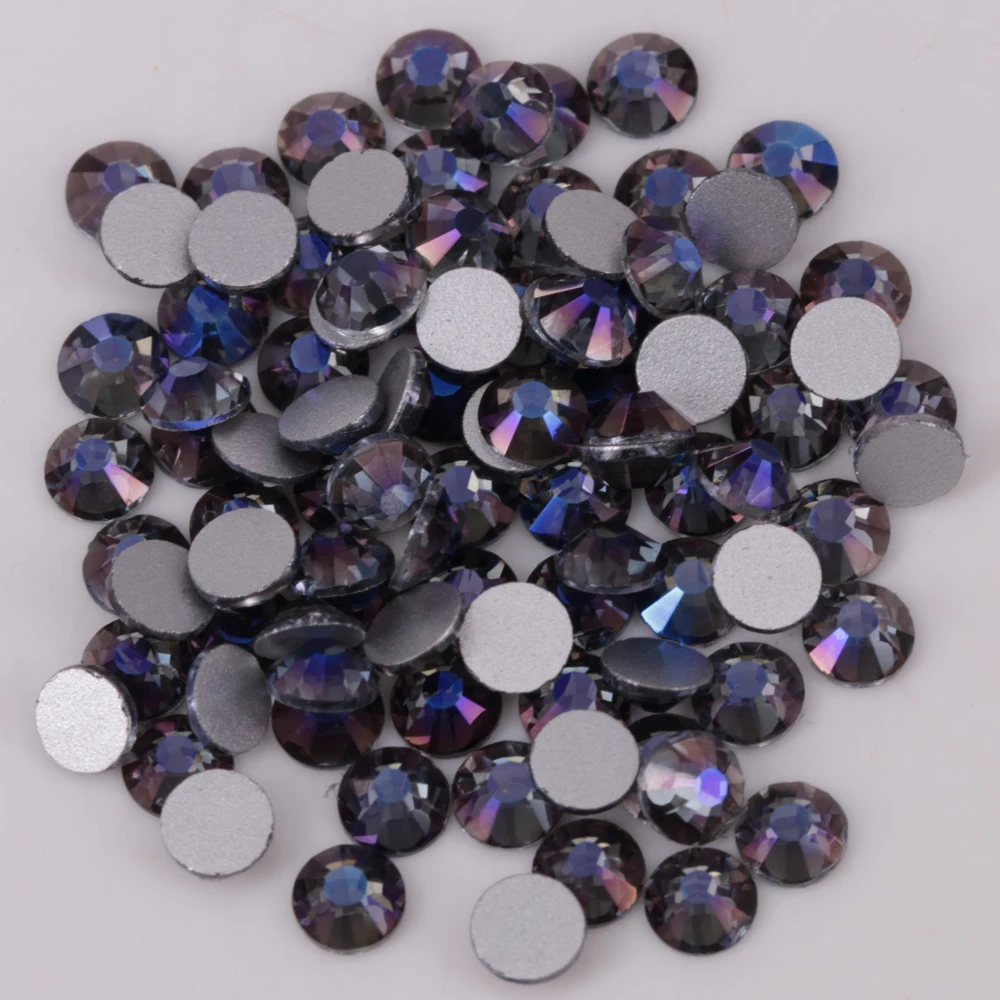 

High Quality ss3-30 Purple Ghost Glue On Flat Back Crystals / Non Hotfix Rhinestones