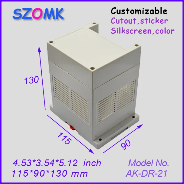 instrument housing case control box (4 pcs) 115*90*130mm enclosures for electronics plastic din rail | Обустройство дома