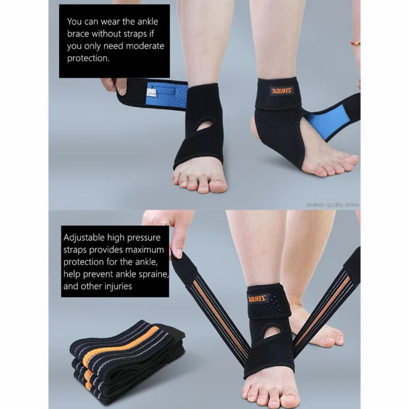 1 шт. регулируемые черные хип хоп лодыжки стабилизатор бандаж Поддержка