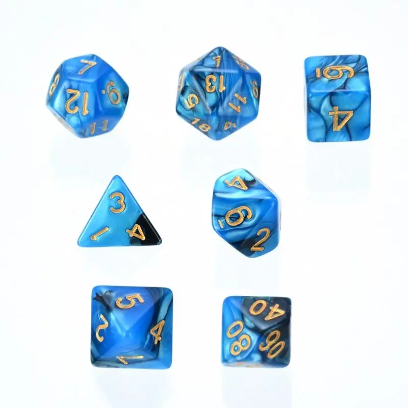 Для TRPG подземелья драконы игральные кости настольные игры 7 шт./компл. инструмент