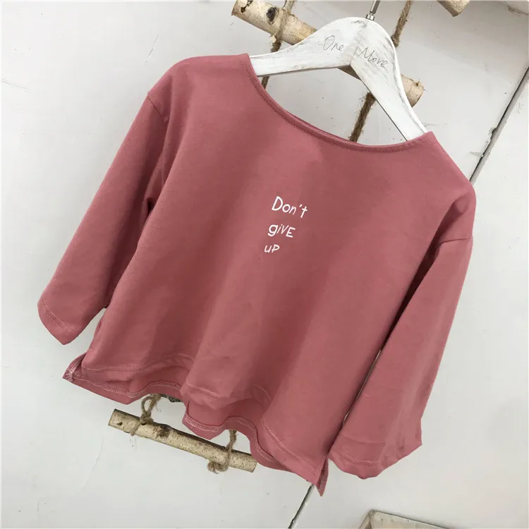 Одежда для маленьких девочек новинка весны 2019 детская одежда хлопковая Футболка