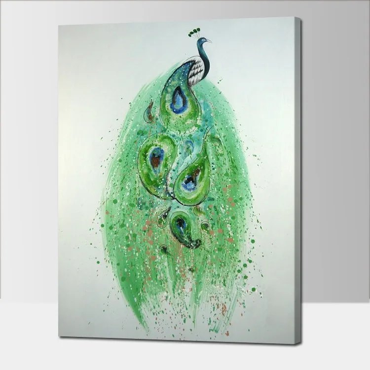 

Hand painted Canvas Oil Paintings For Living Room Bedroom Beautiful Peacock Paintings Modern Decoration Oil Painting No Frame