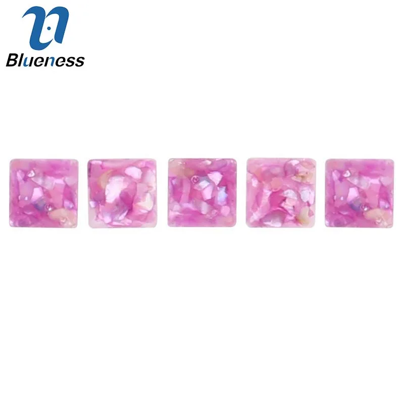 3D амулеты дизайн ногтей розовый красный квадрат 4*4 мм для красоты Аксессуары