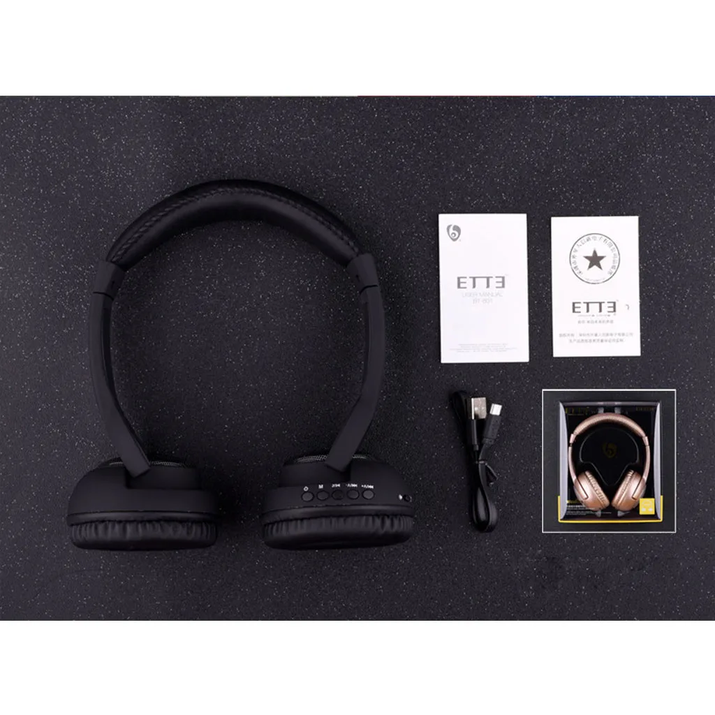Беспроводная bluetooth-гарнитура гарнитура стерео Музыкальная наушники с tf-картой
