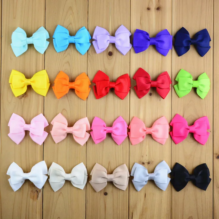 Новинка 20 цветов длина 3 дюйма высокое качество бантик с клипсой шт./лот Детские