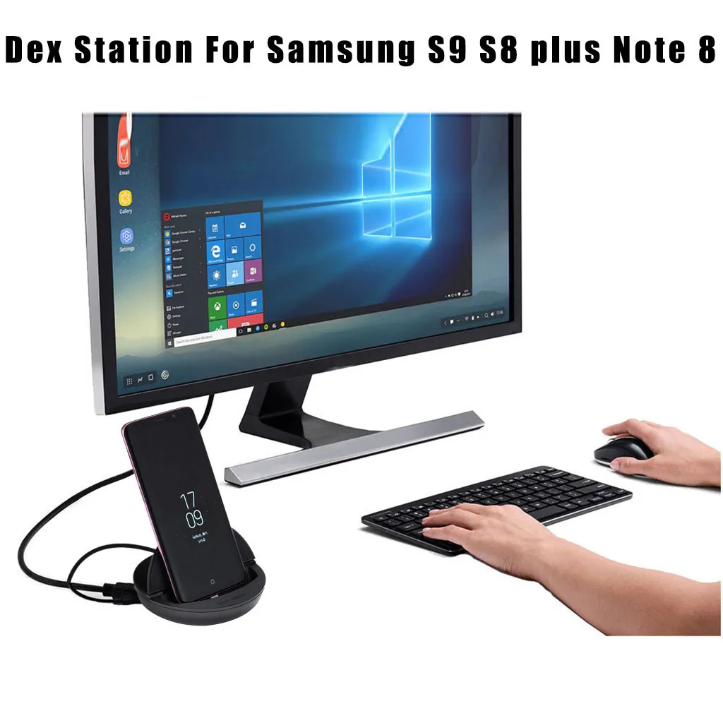 HDMI Dex станция Настольный удлинитель зарядная док-станция интеллектуальная схема дизайн для samsung Galaxy Note 9 S9 S8 Plus