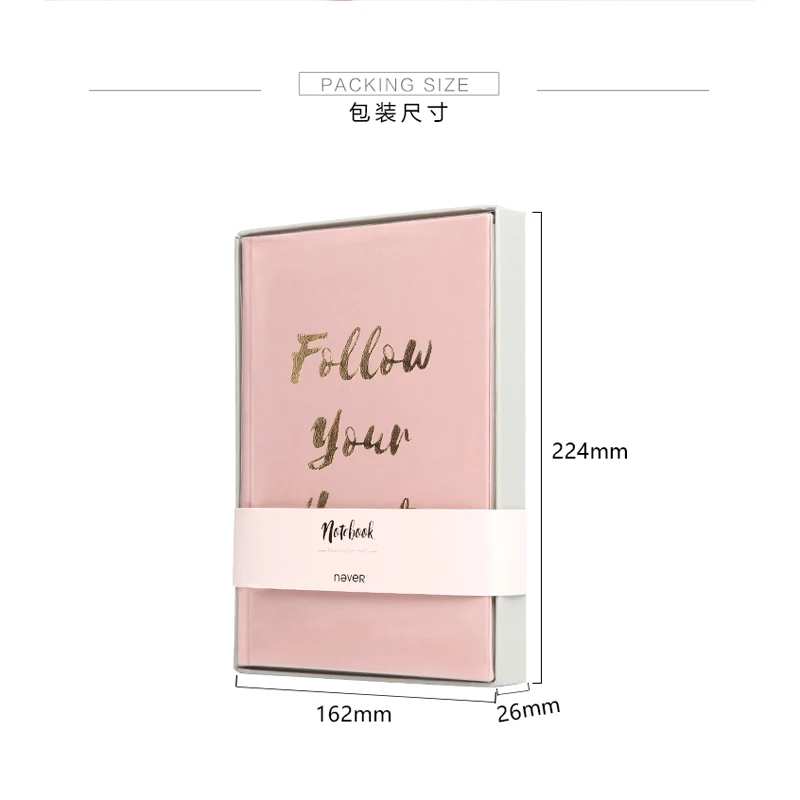 

Never Pink Series Thick Notebook Notebooks & Journals Line Planner Gift Box Packaging For Girls Gift Stationery School Supplies