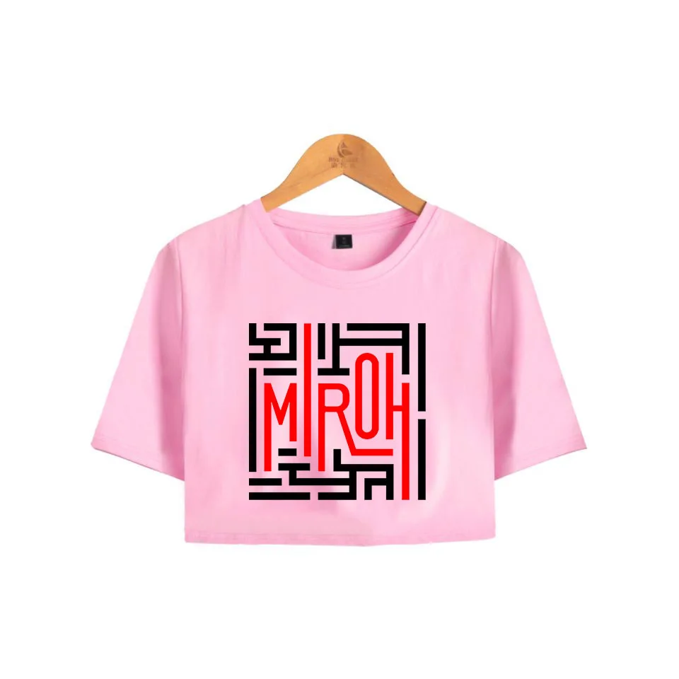 Кроп-топы kpop для детей модные летние женские футболки с коротким рукавом лидер