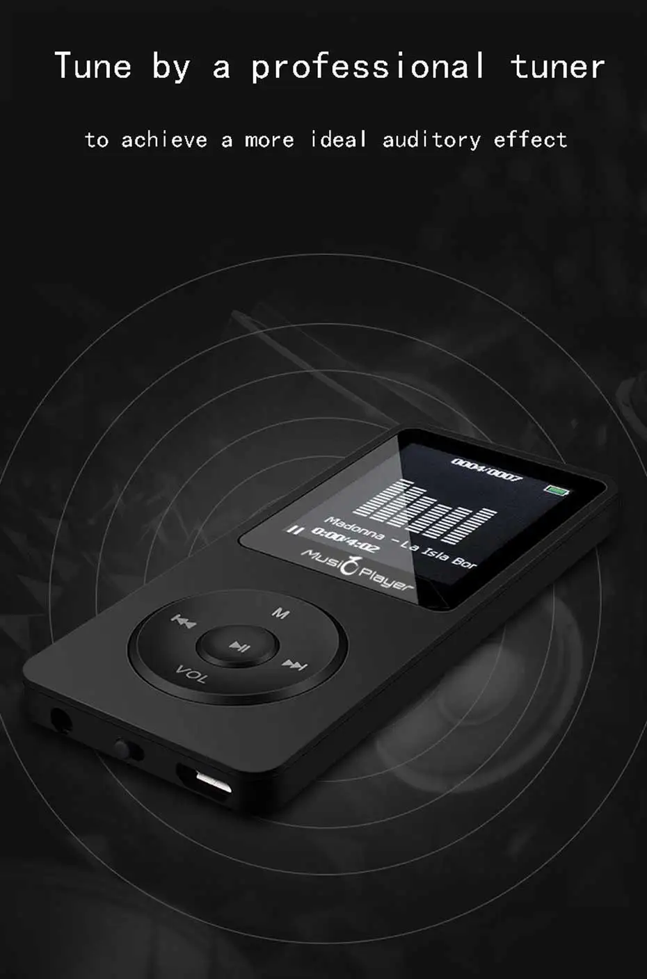 MP3-плеер для детей, встроенный динамик и 8 Гб с экраном 1,8 дюйма, может воспроизводить 100h Портативный Walkman hifi fm-радио, тонкий музыкальный плеер