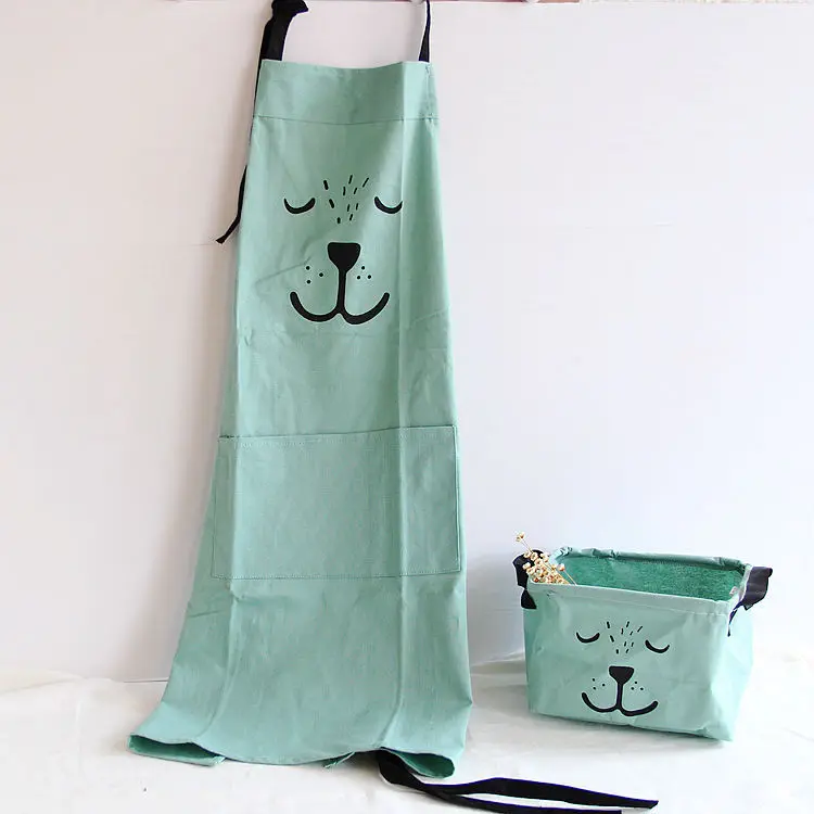 Simple Aprons Cotton Cartoon Lion Pattern wholesale retail Kitchen Baking Painting Apron Cooking Accessories | Дом и сад
