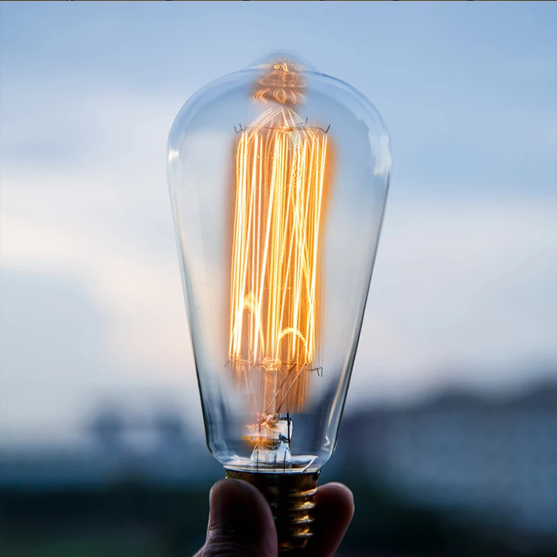 T.Y.S ампул Винтаж Lamparas E27 220v для декора St64 Luminaria Decorativa Внутреннее декоративное