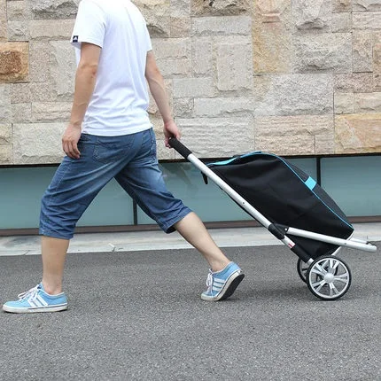 Рубашка тележка для покупок складная из алюминиевого сплава портативная