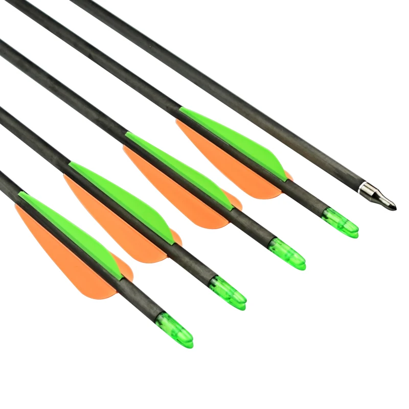 12 Pcs Arrows Carbon Arrow Spine 300 340 ID6.2mm Screw Point Hunting Shooting Recurve Compound Bow Archery Outdoor Sport | Спорт и