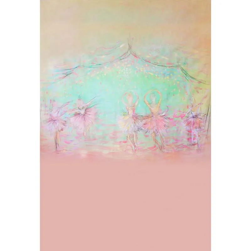 

5x10FT Cartoon Ballet Dance Stage Ballerina Kids Children Custom Photography Backdrops Studio Backgrounds Vinyl 1.5x3m