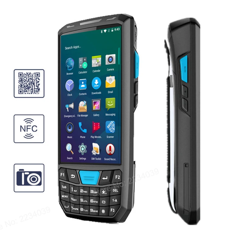 Портативный 4G Android 7 0 PDA 1D/2D Honeywell считыватель штрих кодов 4 5 дюймов HD сенсорный
