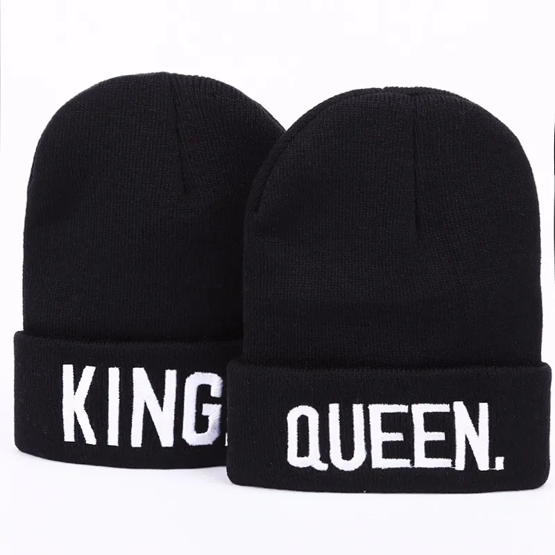 Зимние шапки King Queen парная шапочка хип хоп горячая Распродажа для мужчин и женщин