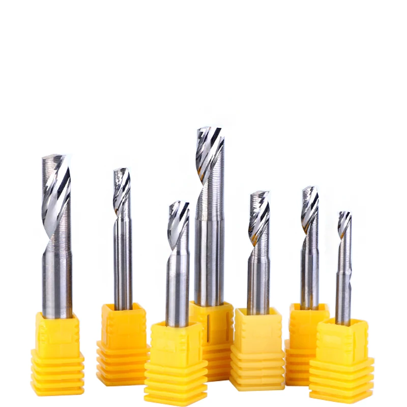 

1PC 8mm Single Flute Milling cutters for Aluminum CNC Tools Solid Carbide flat End mills Router bits,aluminum composite panels