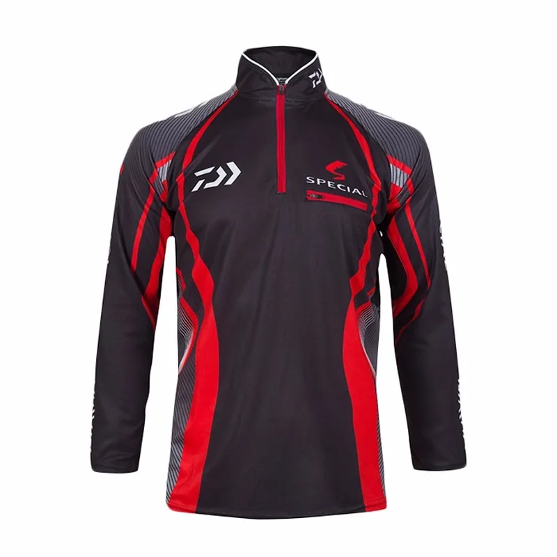 Brand DAIWA DAWA Fishing Clothes 2018 New Shirt Zipper Breathable Quick Dry Anti-UV Long SLeeve Clothing | Спорт и развлечения