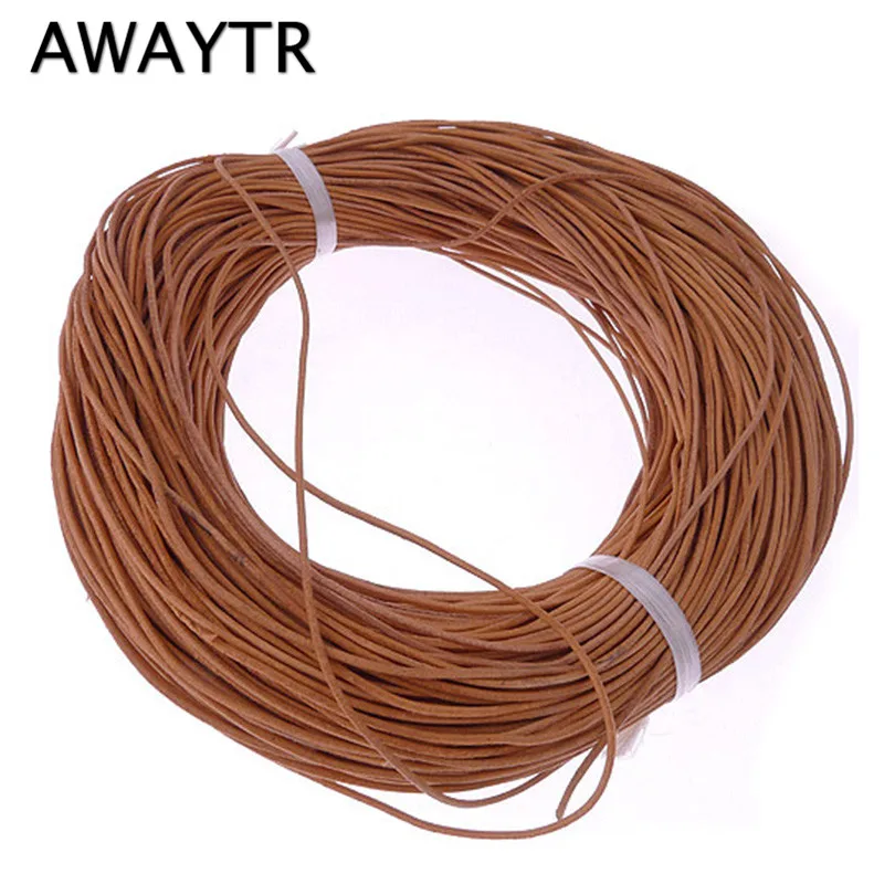 Кожаный шнур AWAYTR 10 м/лот 1 мм круглый из натуральной кожи для изготовления