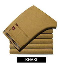 khaki HCYX, дизайн, высокое качество, высококлассные мужские повседневные штаны, мужские хлопковые облегающие мужские штаны, модные, плюс размер - Цвет: khaki