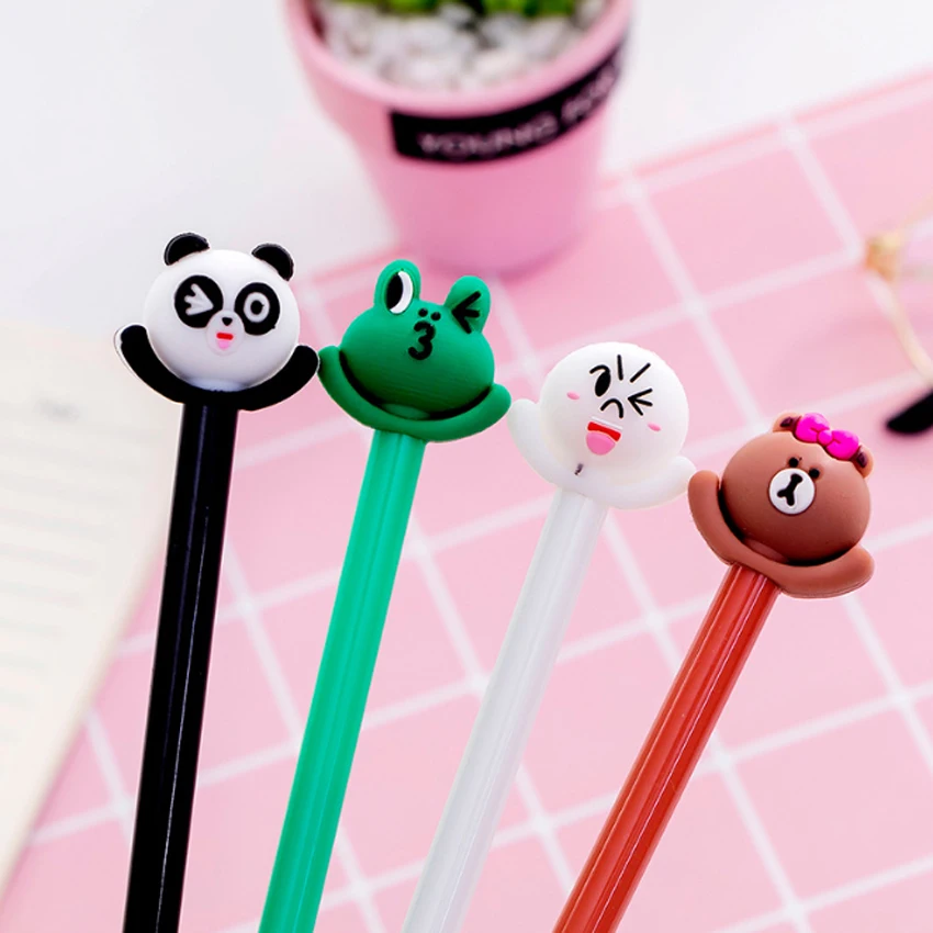 4 шт./лот kawaii Frog bear гелевая ручка 0 5 мм рекламный подарок канцелярские